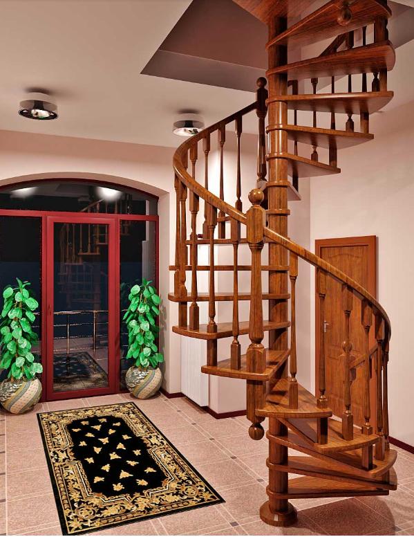 Установка лестницы в деревянном доме